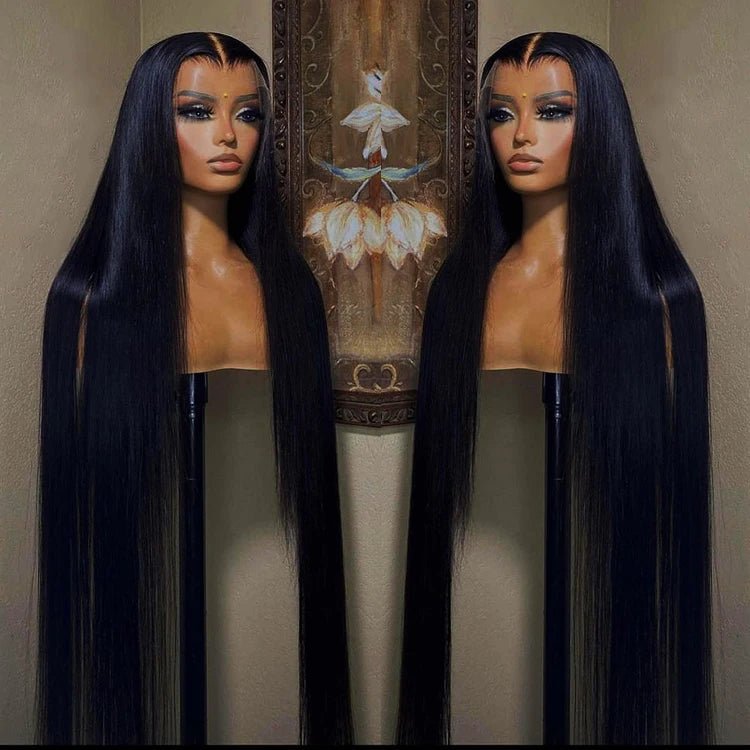 Brazilian Remy Human Hair Lace Front Wig — Loose Wave, 180% Density, Black - C Beauty Accessories