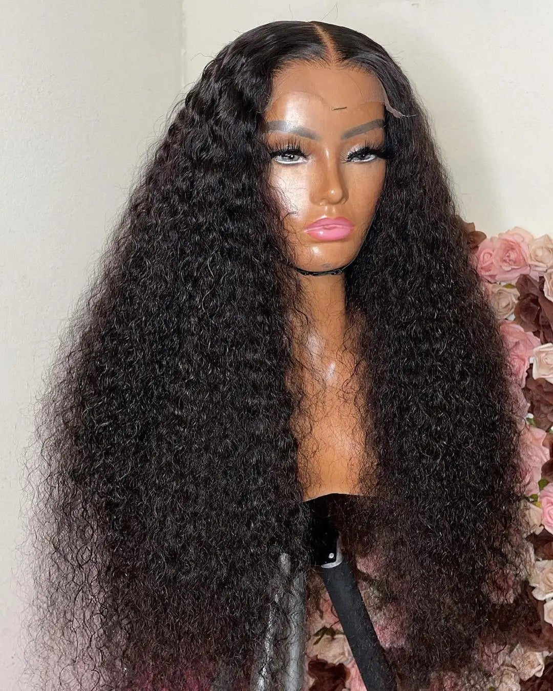 Glueless Full HD Lace Front Wig, Kinky Curly, Raw Peruvian Human Hair — for Women - C Beauty Accessories
