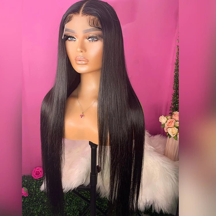 Natural Black Bone Straight Double Drawn Vietnamese Human Hair Wig for Women - C Beauty Accessories