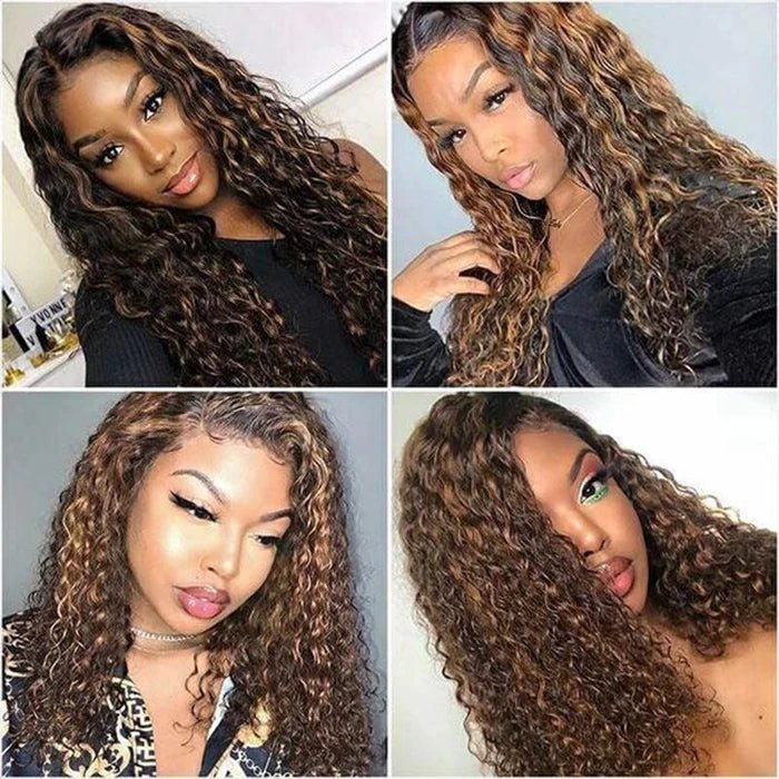 Highlight Piano Blunt-Cut Lace Front Bob Wig — Human Hair - C Beauty Accessories