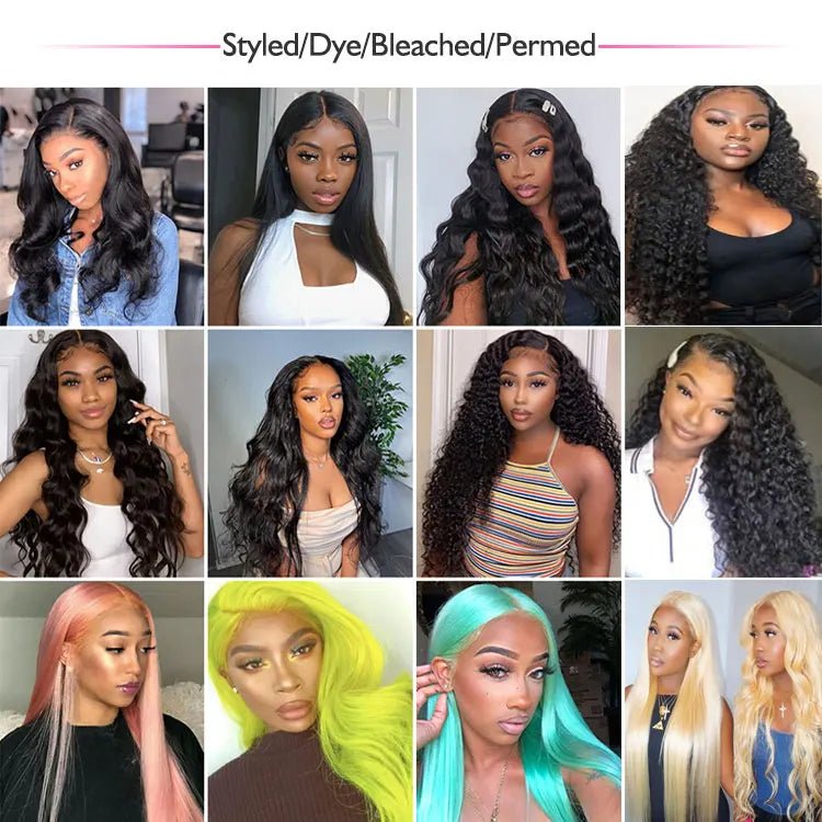 Highlight Piano Blunt-Cut Lace Front Bob Wig — Human Hair - C Beauty Accessories