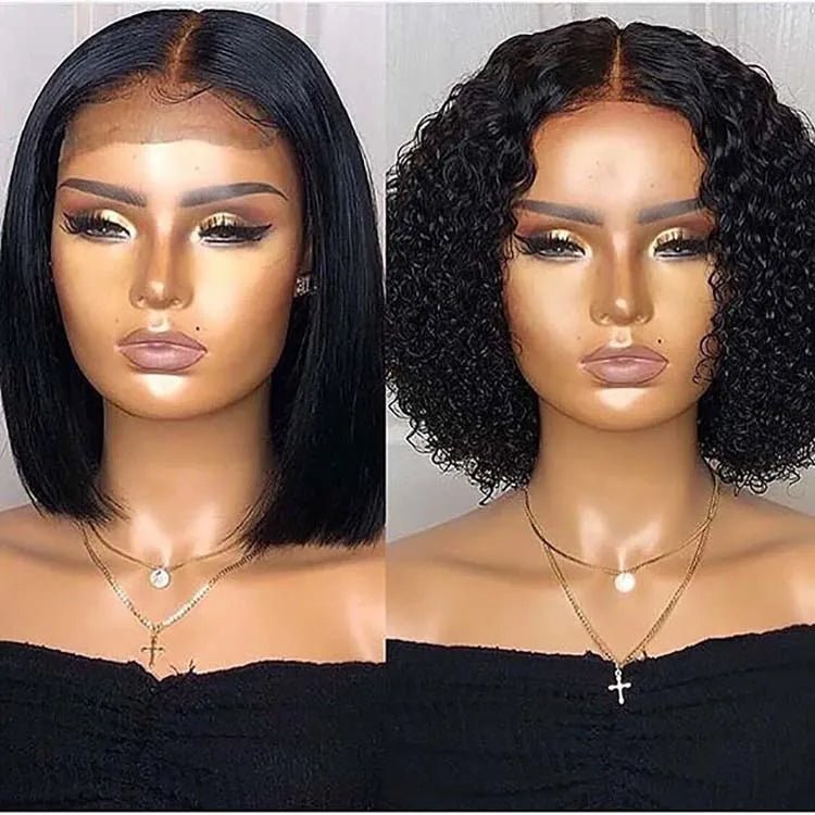 Bone Straight HD Lace Frontal Bob Wig — Double Drawn, Human Hair - C Beauty Accessories