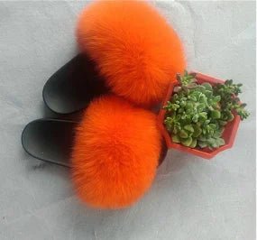 Fox Fur Slides | 58 Colors - Shopcbeauty