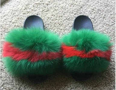 Fox Fur Slides | 58 Colors - Shopcbeauty