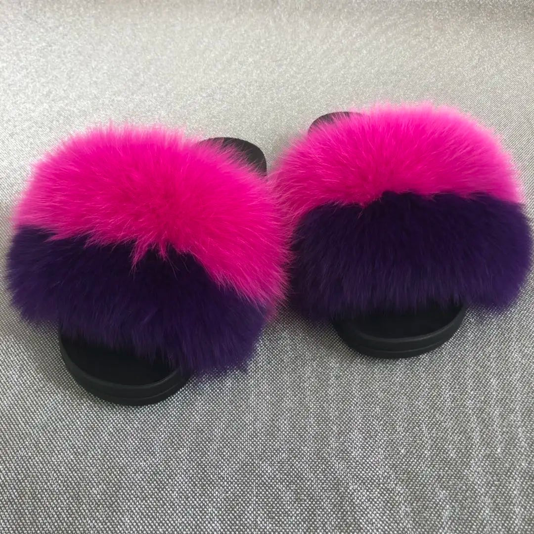 Fox Fur Slides | 58 Colors - Shopcbeauty