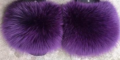 Fox Fur Slides | 58 Colors - Shopcbeauty