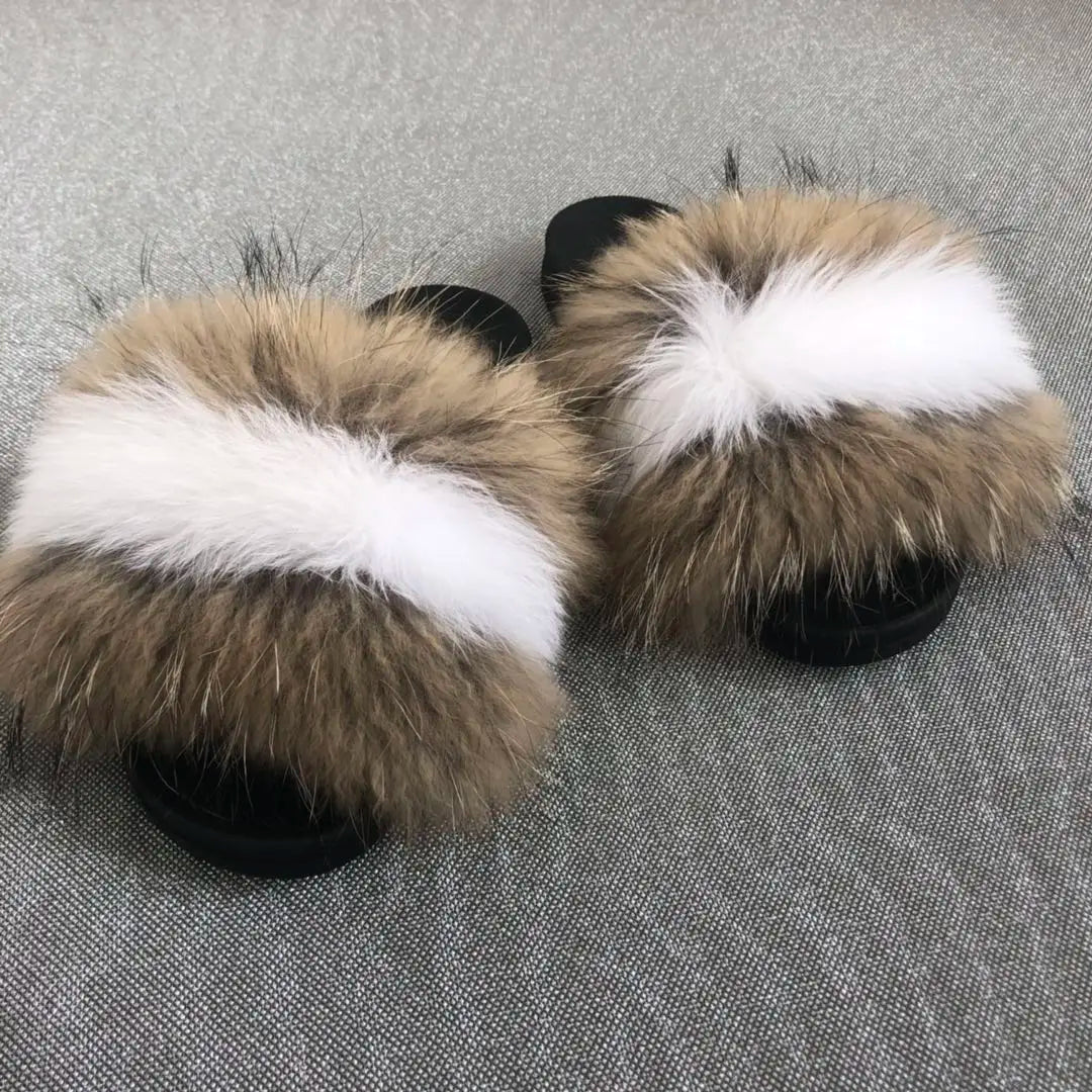 Fox Fur Slides | 58 Colors - Shopcbeauty