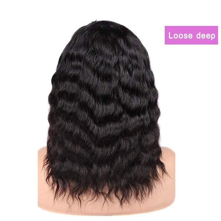 Highlight Curly Lace Front Bob Wig — Human Hair - C Beauty Accessories
