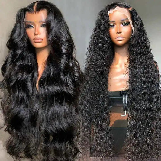 Raw Cambodian Kinky Curly Human Hair Wig, Lace Frontal Black Curly Bob for Women - C Beauty Accessories