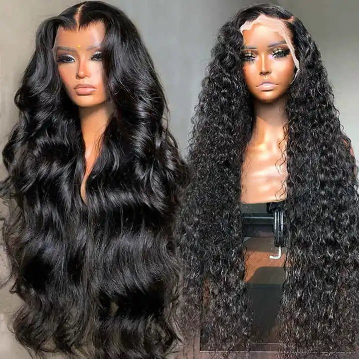 Raw Cambodian Kinky Curly Human Hair Wig With Lace Frontal, Black Bob - C Beauty Accessories
