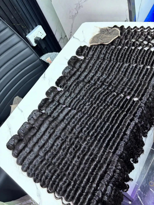 Raw Burmese Curly Virgin Human Hair Extension - C Beauty Accessories