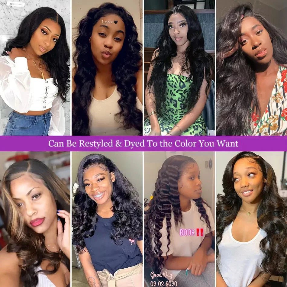Raw Brazilian Virgin HD 13x4 Transparent Lace Front Wig for Black Women - C Beauty Accessories