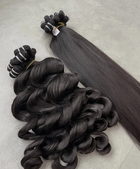 Double Drawn Virgin Human Hair Bundles — Cuticle Aligned, Raw Extension Hair - C Beauty Accessories