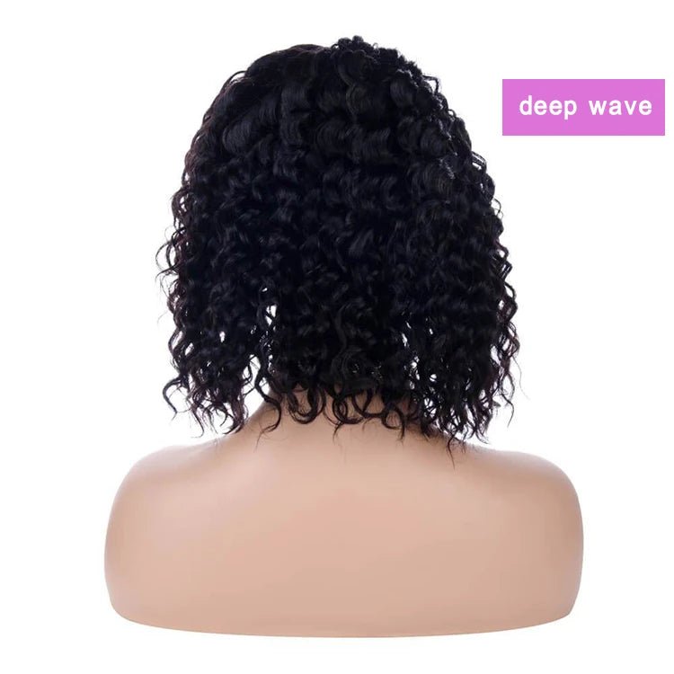Highlight Curly Lace Front Bob Wig — Human Hair - C Beauty Accessories