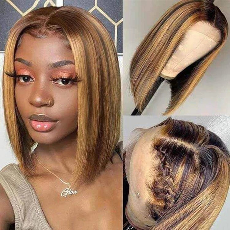 Bone Straight HD Lace Frontal Bob Wig — Double Drawn, Human Hair - C Beauty Accessories