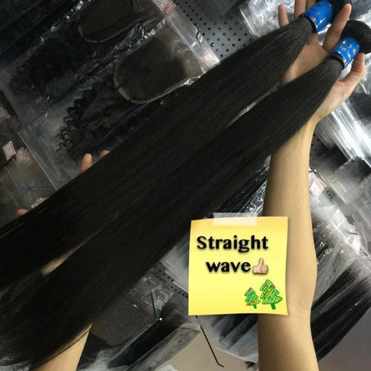 100% Virgin Human Hair Extension, Cuticle Aligned, Blue Band - C Beauty Accessories