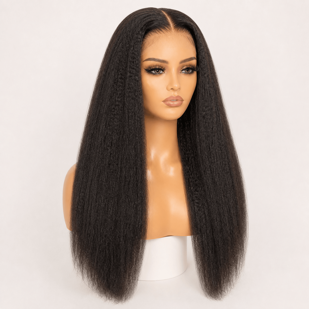 13×6 HD Lace Kinky Straight Frontal Wig — 100% Human Hair - C Beauty Accessories