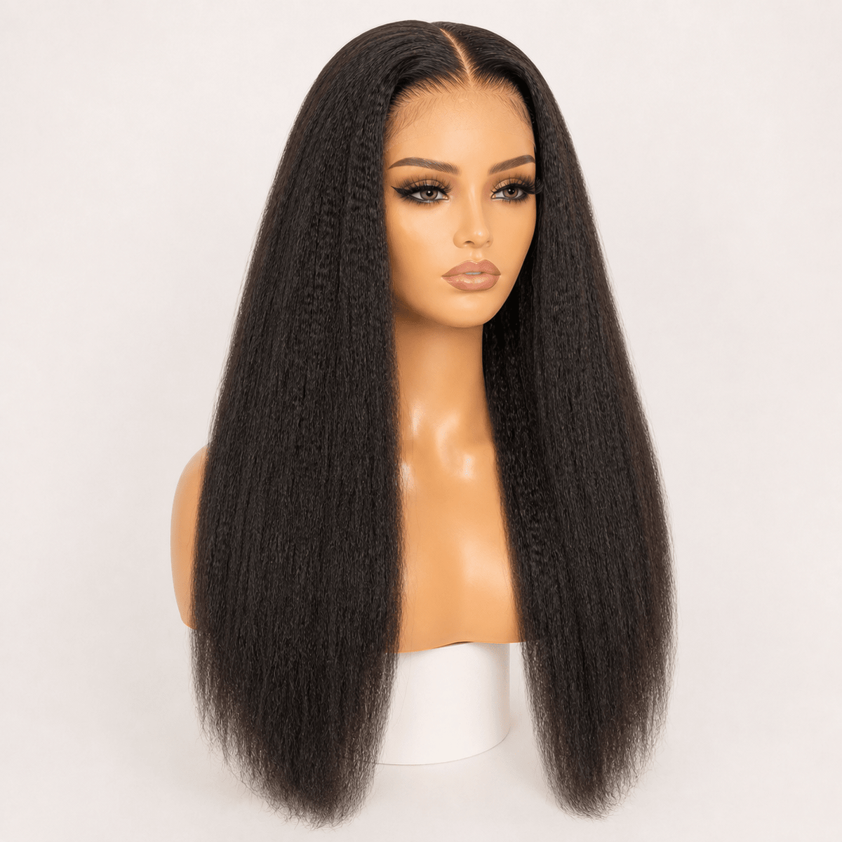 13×4 HD Lace Kinky Straight Frontal Wig — 100% Human Hair - C Beauty Accessories