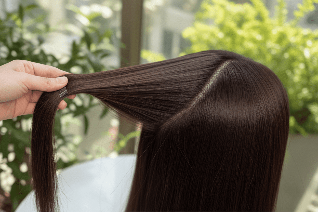 4 Tape-In Hair Extensions | Straight Human Hair - C Beauty Accessories