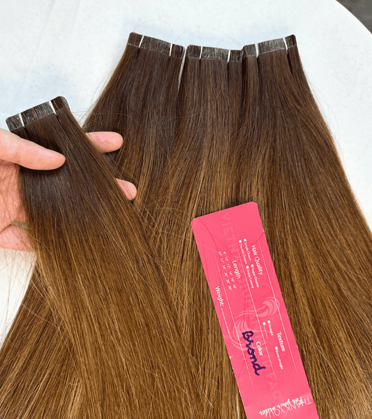 Brond Tape-In Hair Extensions | Straight Human Hair - Shopcbeauty