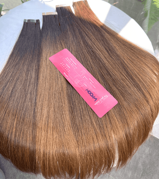 Mocha Tape-In Hair Extensions | Straight Human Hair - Shopcbeauty