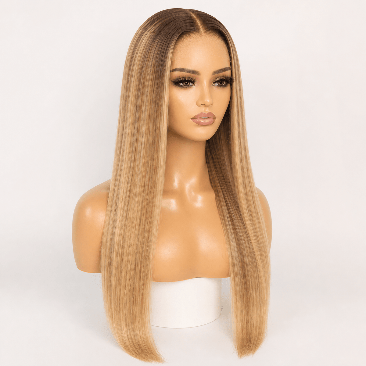 5×5 HD Lace Bone Straight Ombré Closure Wig — 100% Human Hair - C Beauty Accessories