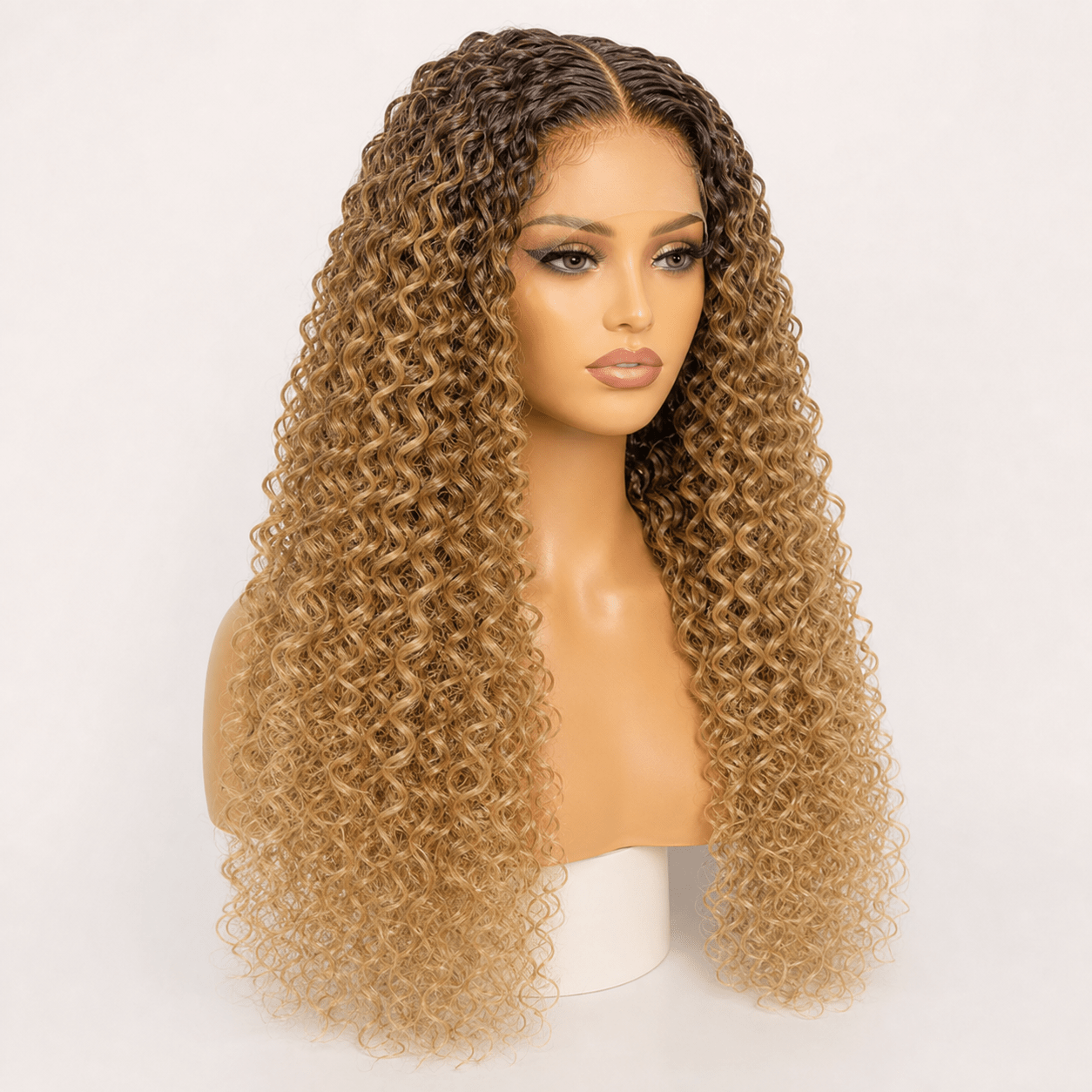 13×6 HD Lace Curly Ombré Frontal Wig — 100% Human Hair - C Beauty Accessories