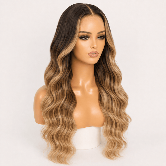 13×6 HD Lace Loose Wave Ombré Frontal Wig — 100% Human Hair - C Beauty Accessories