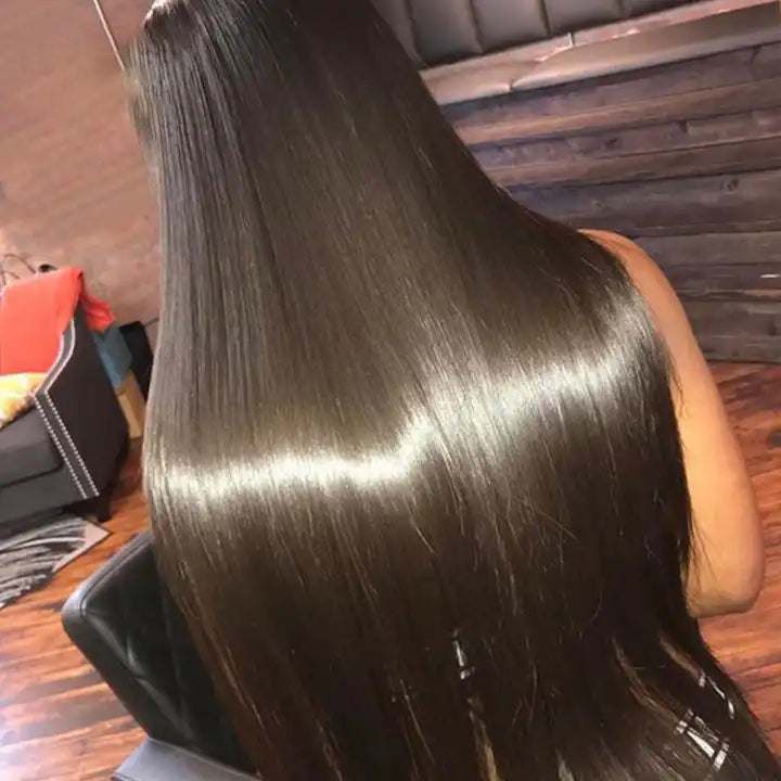 Double drawn lace wig - natural black, 100% human hair | C Beauty