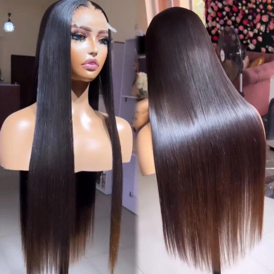5x5 transparent lace closure wig - straight, 100% human hair | C Beauty