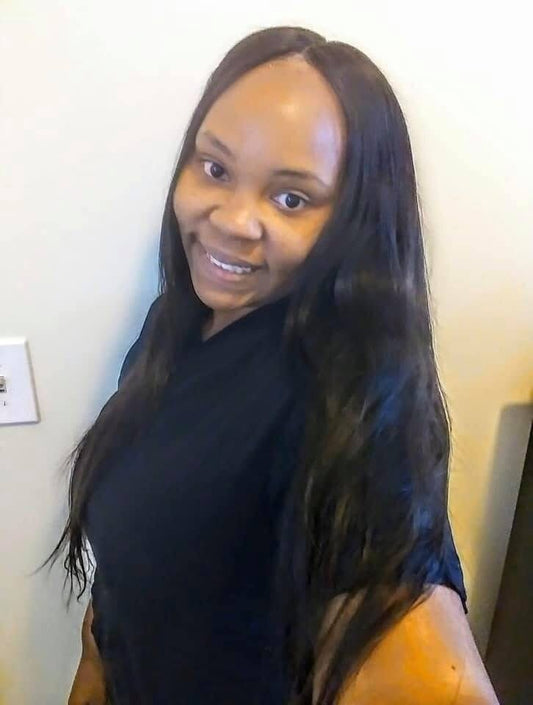 5x5 transparent lace closure wig - natural black straight, front | C Beauty