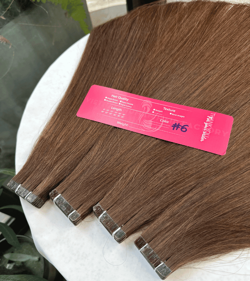 6 Tape-In Hair Extensions | Straight Human Hair - Shopcbeauty