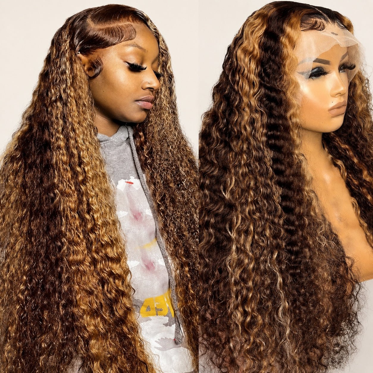 Highlight Lace Wig — 100% Human Hair - C Beauty Accessories