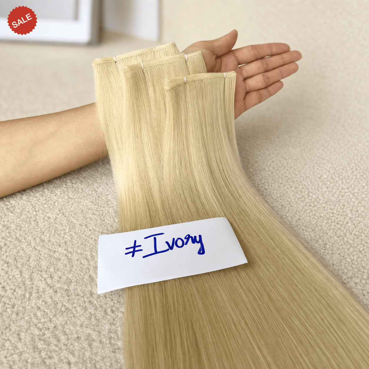 Ivory Genius Weft Hair Extensions | Straight Human Hair - C Beauty Accessories