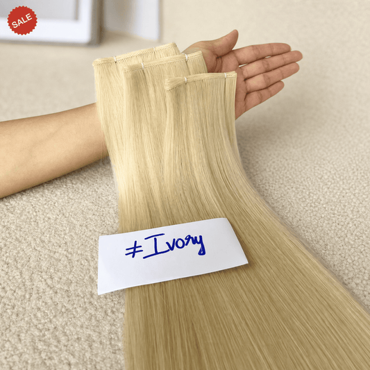 Ivory Genius Weft Hair Extensions | Straight Human Hair - C Beauty Accessories